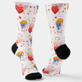 バレンタインデー2025かわいい天使よくはしゃぐたち❤️👼 ソックス (傾斜あり)