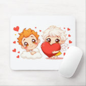 バレンタインデー2025かわいい天使よくはしゃぐたち❤️👼 マウスパッド (マウス)