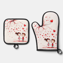 バレンタインデー2025 鍋つかみ&鍋敷きセット