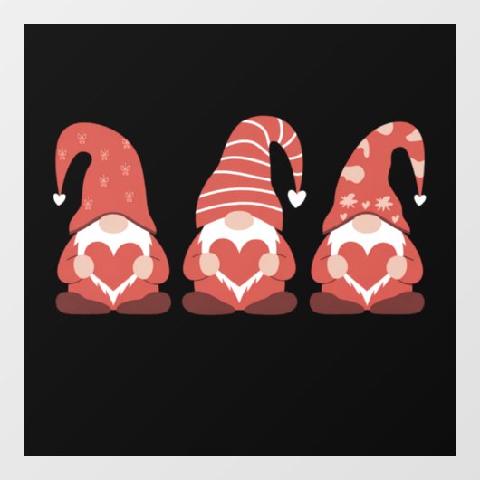 バレンタインデー3つの可愛い格言保持ハート ウィンドウサイン (シート)