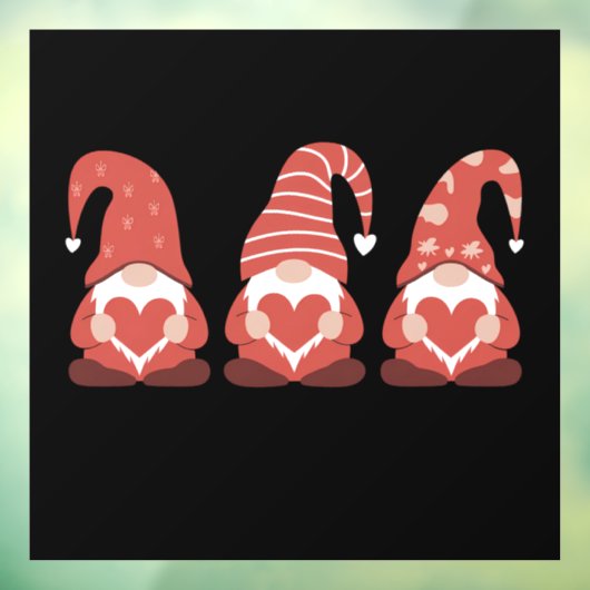 バレンタインデー3つの可愛い格言保持ハート ウィンドウサイン (シート3)