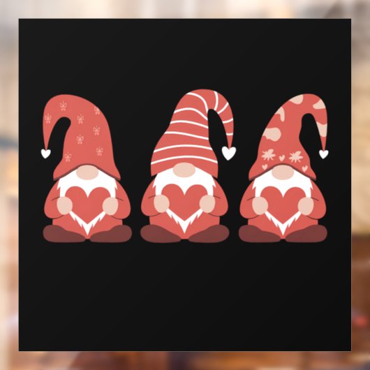 バレンタインデー3つの可愛い格言保持ハート ウィンドウサイン (シート2)