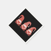 バレンタインデー3つの可愛い格言保持ハート スタンダードカクテルナプキン (角)