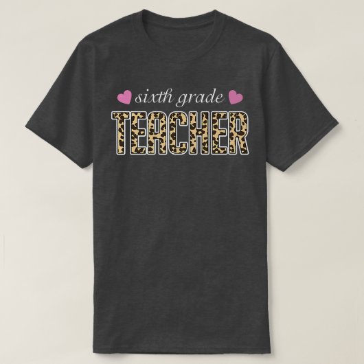 バレンタインデー6年生先生ライフレオパードChee Tシャツ (デザイン正面)