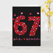 バレンタインデー6-7ミーム 六 七 6 7 バレンタインH カード (黄色い花)