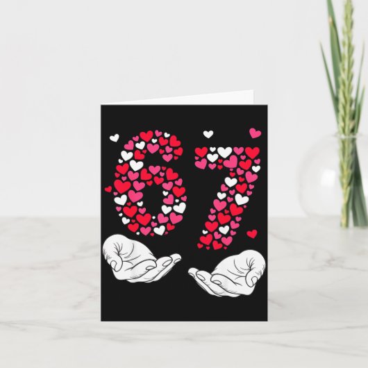 バレンタインデー6-7 ミーム 六 七 6 7 ヴァレンタインH カード (正面)