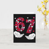 バレンタインデー6-7 ミーム 六 七 6 7 ヴァレンタインH カード (黄色い花)