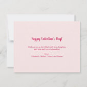 バレンタインデー8枚の写真コラージュとハート (裏面)