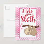 バレンタインデー あなたが好き スローハートのホリデーカード ポストカード (正面/裏面)