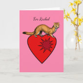 バレンタインデー、あなたの心にこっそり忍び込もう カード (黄色い花)