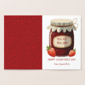バレンタインデー あなたは私のジャム かわいい教室 箔カード (内部)