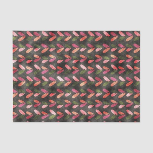 バレンタインデー – おもしろいハートパターン 薄葉紙 (正面)