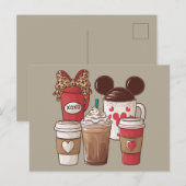 バレンタインデー おもしろ ラテ コーヒー好き ポストカード (正面/裏面)