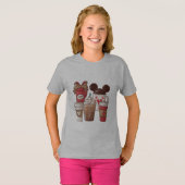 バレンタインデー おもしろ ラテ コーヒー好き  Tシャツ (正面フル)