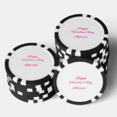 バレンタインデー お名前入り ピンクのメッセージ ポーカーチップ (積み重ね)