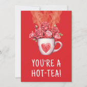 バレンタインデー お茶が熱い シーズンカード (正面)