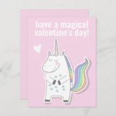 バレンタインデー – かわいいキッズユニコーン ポストカード (正面/裏面)