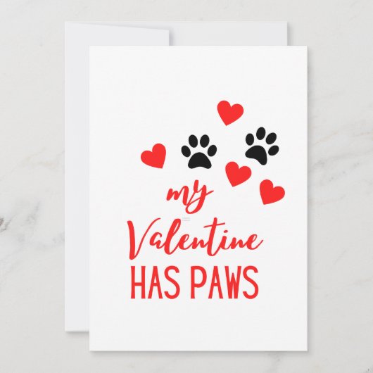 バレンタインデー かわいい犬 ペット フォト ホリデー カード (正面)