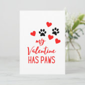 バレンタインデー かわいい犬 ペット フォト ホリデー カード (スタンド正面)