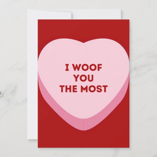 バレンタインデー かわいい犬 ペット フォト ホリデー カード (正面)