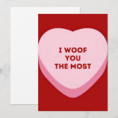 バレンタインデー かわいい犬 ペット フォト ホリデー カード (正面/裏面)