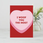 バレンタインデー かわいい犬 ペット フォト ホリデー カード (スタンド正面)