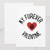 バレンタインデー かわいい犬 ペット フォト ホリデー カード (正面/裏面)