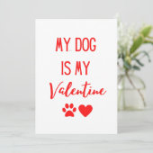 バレンタインデー かわいい犬 ペット フォト ホリデー カード (スタンド正面)