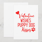バレンタインデー かわいい犬 ペット フォト ホリデー カード (正面/裏面)