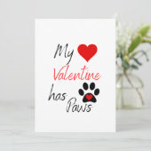 バレンタインデー かわいい犬 ペット フォト ホリデー カード (スタンド正面)