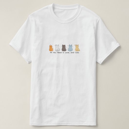 バレンタインデー にゃんこの恋人Tシャツ Tシャツ (デザイン正面)