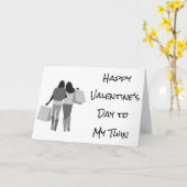 「バレンタインデー」に「ツイン・レッツ」**ショッピング***で行こう カード (黄色い花)