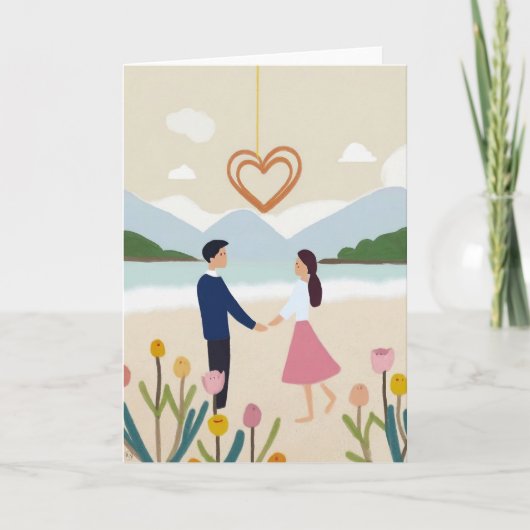 バレンタインデー アート カード (正面)