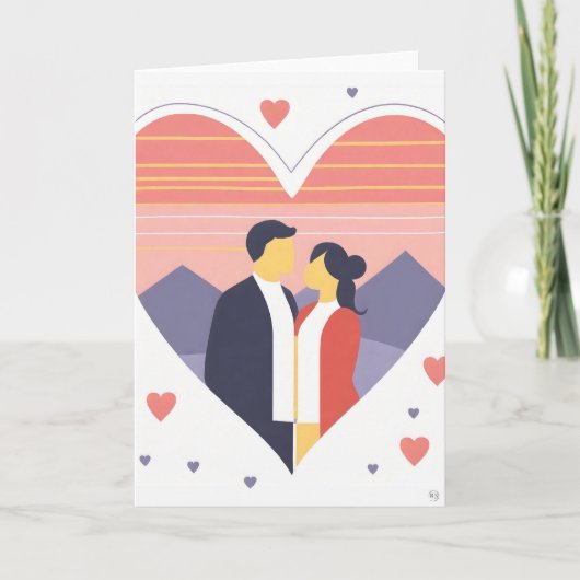 バレンタインデー アート カード (正面)