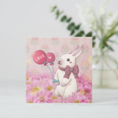 バレンタインデー: ウサギと花 シーズンカード (スタンド正面)