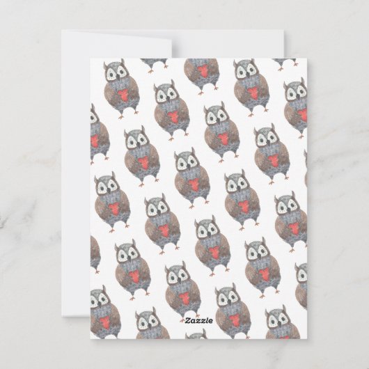 バレンタインデー オウル先生バレンタイン シーズンカード (裏面)