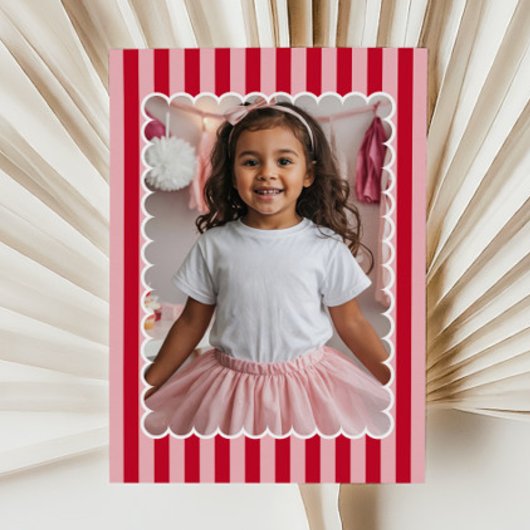 バレンタインデー カスタム フォトグラフ モダン ノートカード