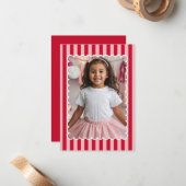 バレンタインデー カスタム フォトグラフ モダン ノートカード (正面/裏面インサイチュ)