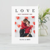 バレンタインデー カスタム フォト コラージュ 愛 シーズンカード (スタンド正面)