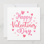 バレンタインデー カスタム フォト ピンク ハート シーズンカード (正面)