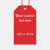 バレンタインデー カスタム レッドハート 名前＆テキスト ギフトタグ (裏面)