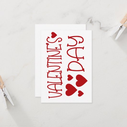 バレンタインデー カード (正面/裏面インサイチュ)