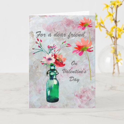 バレンタインデー カード (黄色い花)