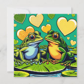 バレンタインデー カード | カエル テーマ (正面)