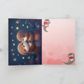 バレンタインデー カード | カワウソ グリーティング カード (内部)