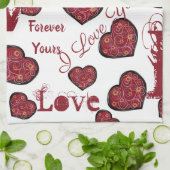 バレンタインデー キッチンタオル (折り畳み)