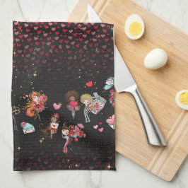 バレンタインデー キッチンタオル