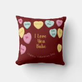バレンタインデー |キャンディハートの会話の写真 クッション (正面)