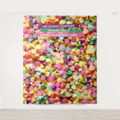 バレンタインデー キャンディ ハート | フォト 背景 タペストリー (正面)