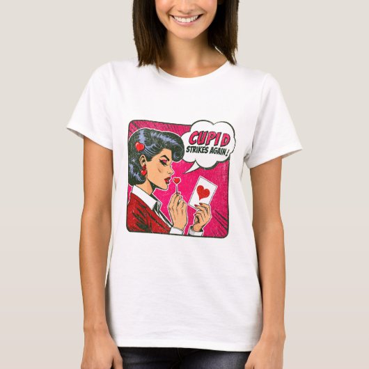 バレンタインデー - キューピッド ストライクス アゲイン Tシャツ (正面)